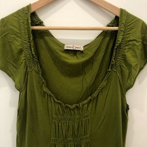 Green flowy top